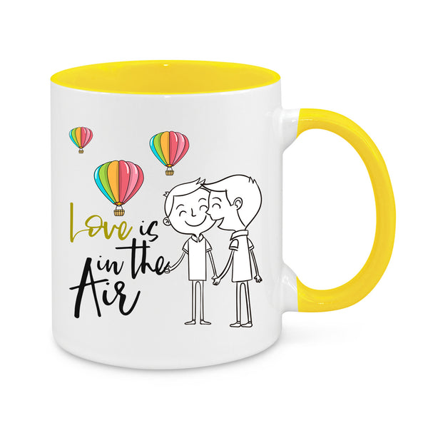 Love Is in the Air Mug – Cute LGBTQ+ Couple Gift – Romantic Coffee Cup