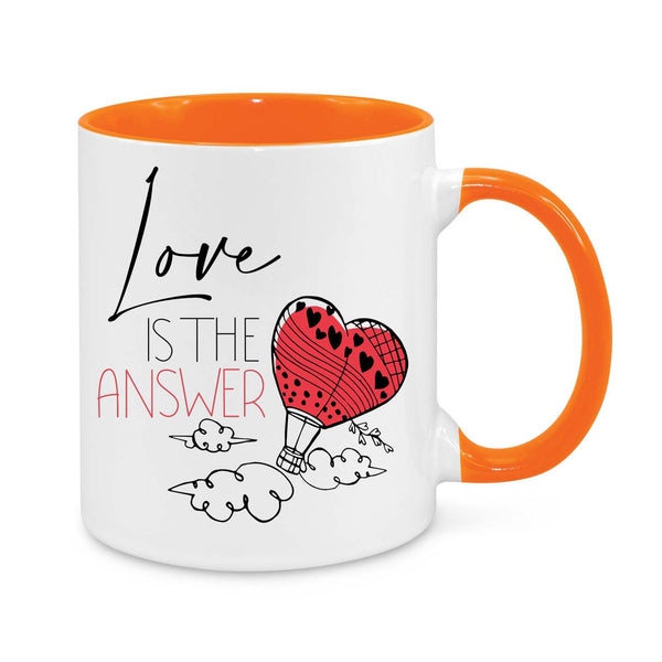 Love Is the Answer Mug – Romantic Coffee Cup – Cute Valentine’s Day Gift