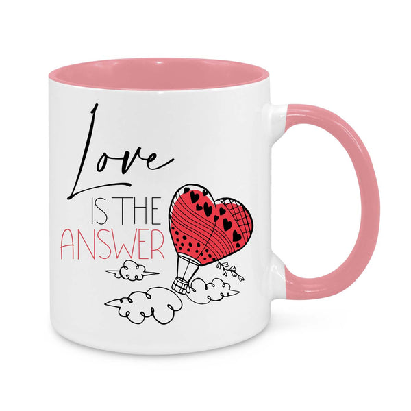 Love Is the Answer Mug – Romantic Coffee Cup – Cute Valentine’s Day Gift