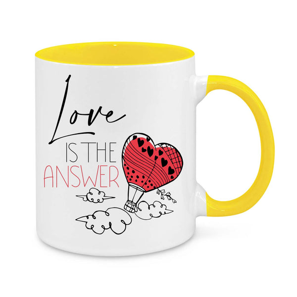 Love Is the Answer Mug – Romantic Coffee Cup – Cute Valentine’s Day Gift