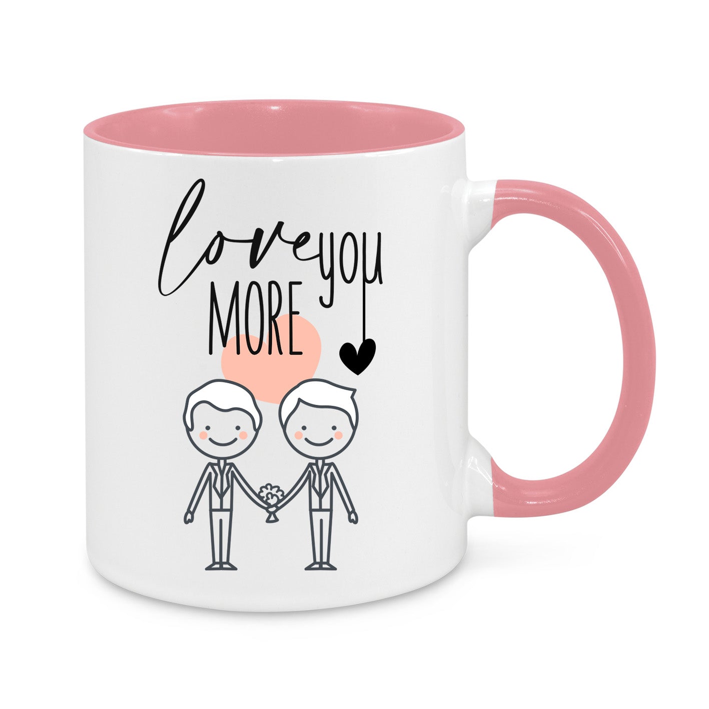 Love You More Mug – Cute Same-Sex Couple Gift – Romantic LGBTQ+ Coffee Cup