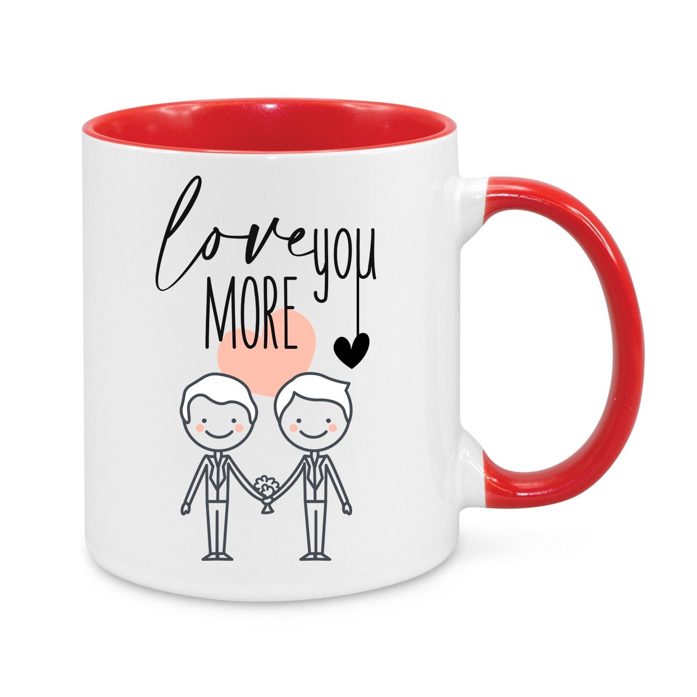 Love You More Mug – Cute Same-Sex Couple Gift – Romantic LGBTQ+ Coffee Cup