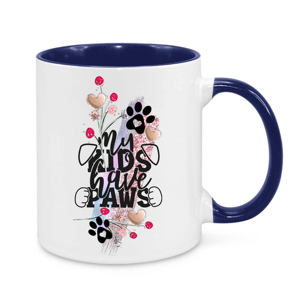 "My Kids Have Paws" – Personalised Pet Lover Mug for Dog & Cat Parents