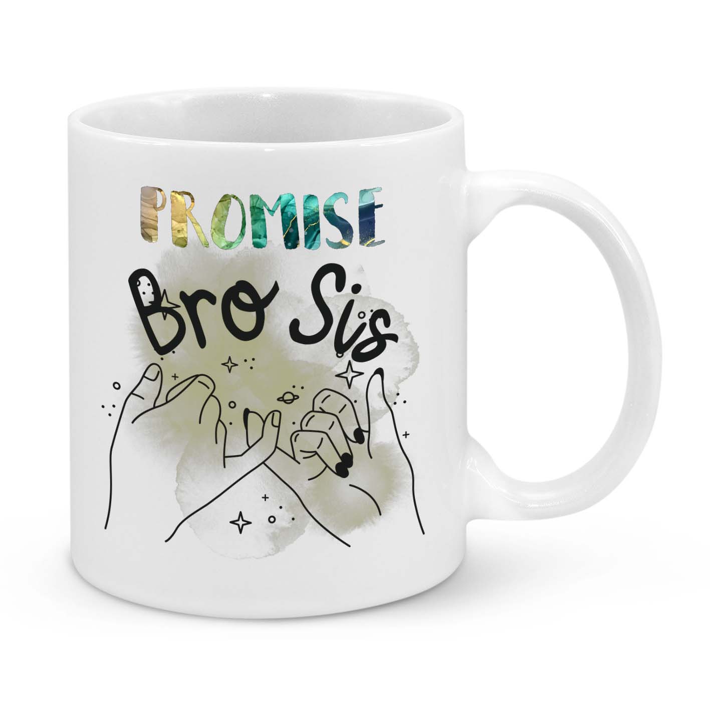 Brother & Sister Promise Mug – Heartfelt Pinky Swear Gift for Siblings
