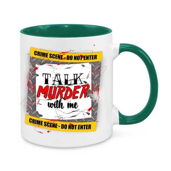 "Talk Murder With Me" True Crime Coffee Mug – A Must-Have for Crime Junkies!