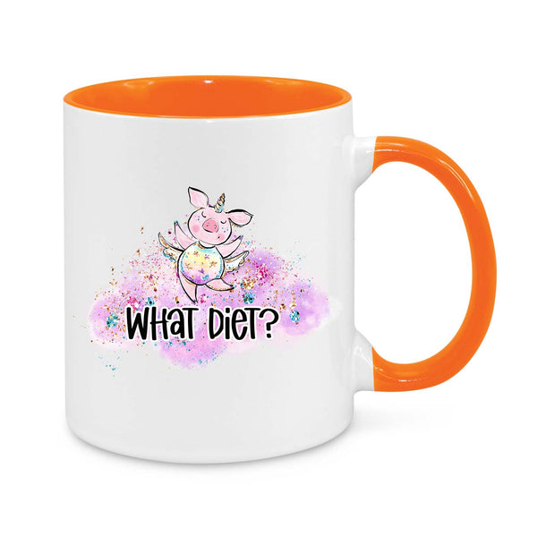 "What Diet?" Funny Unicorn Pig Mug – Cute & Whimsical Gift for Food Lovers