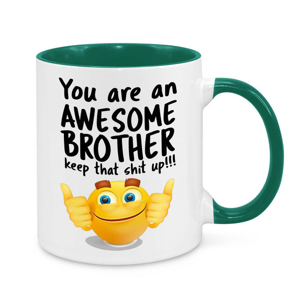 Awesome Brother Mug – Funny Coffee Cup for Brothers | Motivational & Encouraging Gift for Sibling, Birthday, Christmas, or Just Because