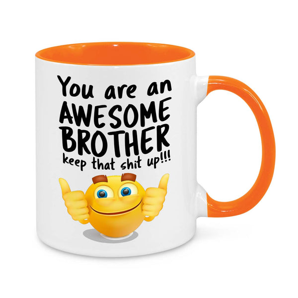 Awesome Brother Mug – Funny Coffee Cup for Brothers | Motivational & Encouraging Gift for Sibling, Birthday, Christmas, or Just Because
