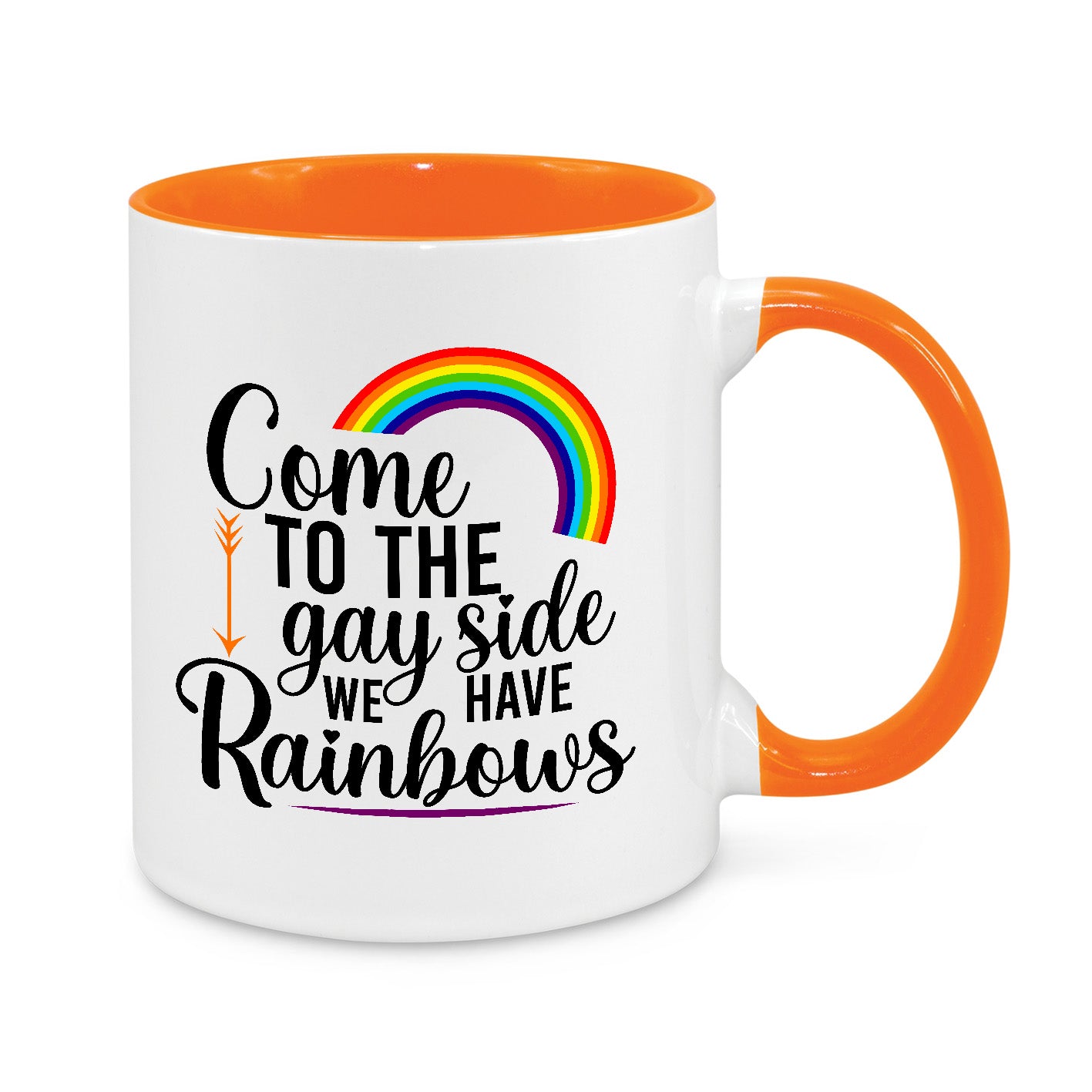 Come to the Gay Side Mug – Funny LGBTQ+ Pride Coffee Cup with Rainbow