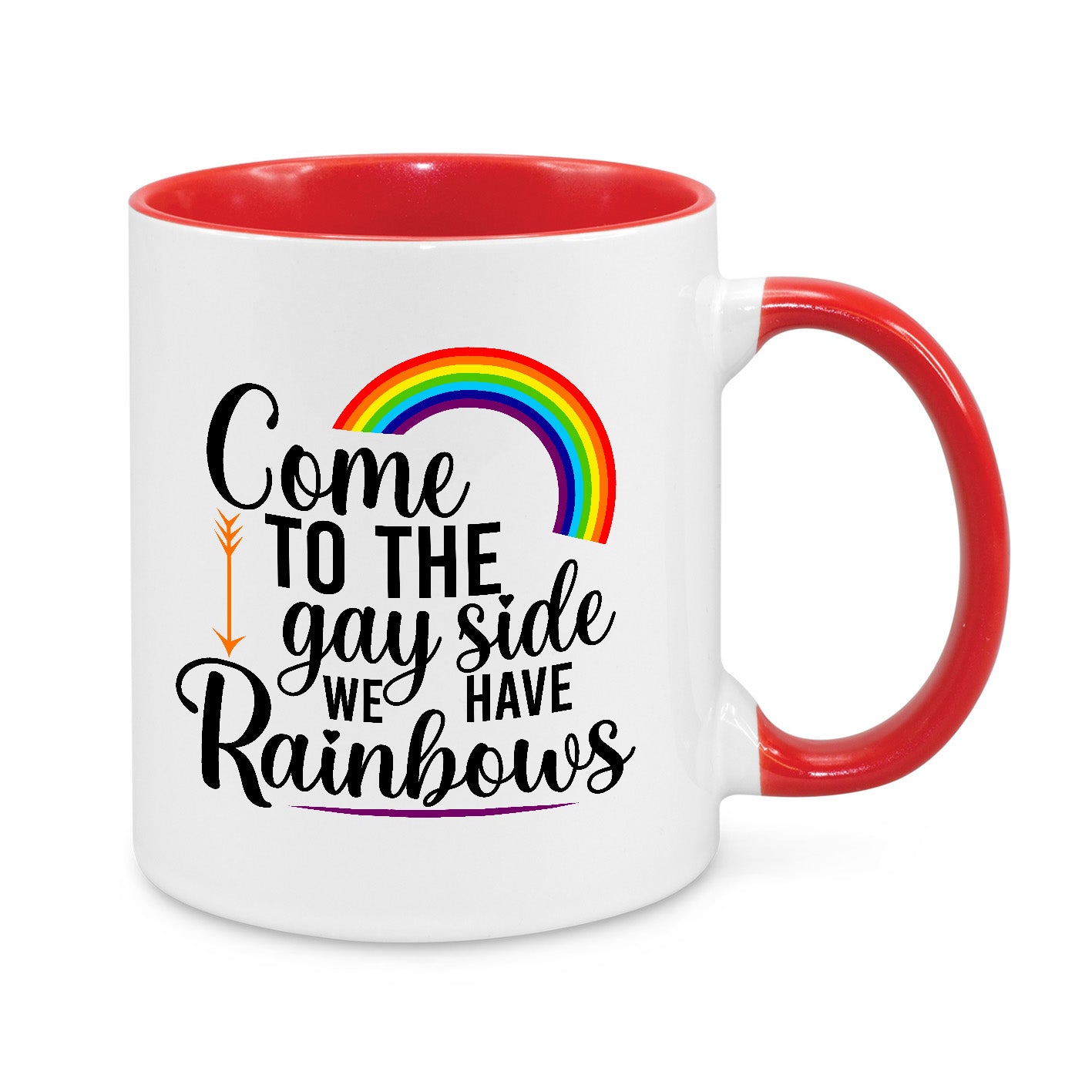 Come to the Gay Side Mug – Funny LGBTQ+ Pride Coffee Cup with Rainbow