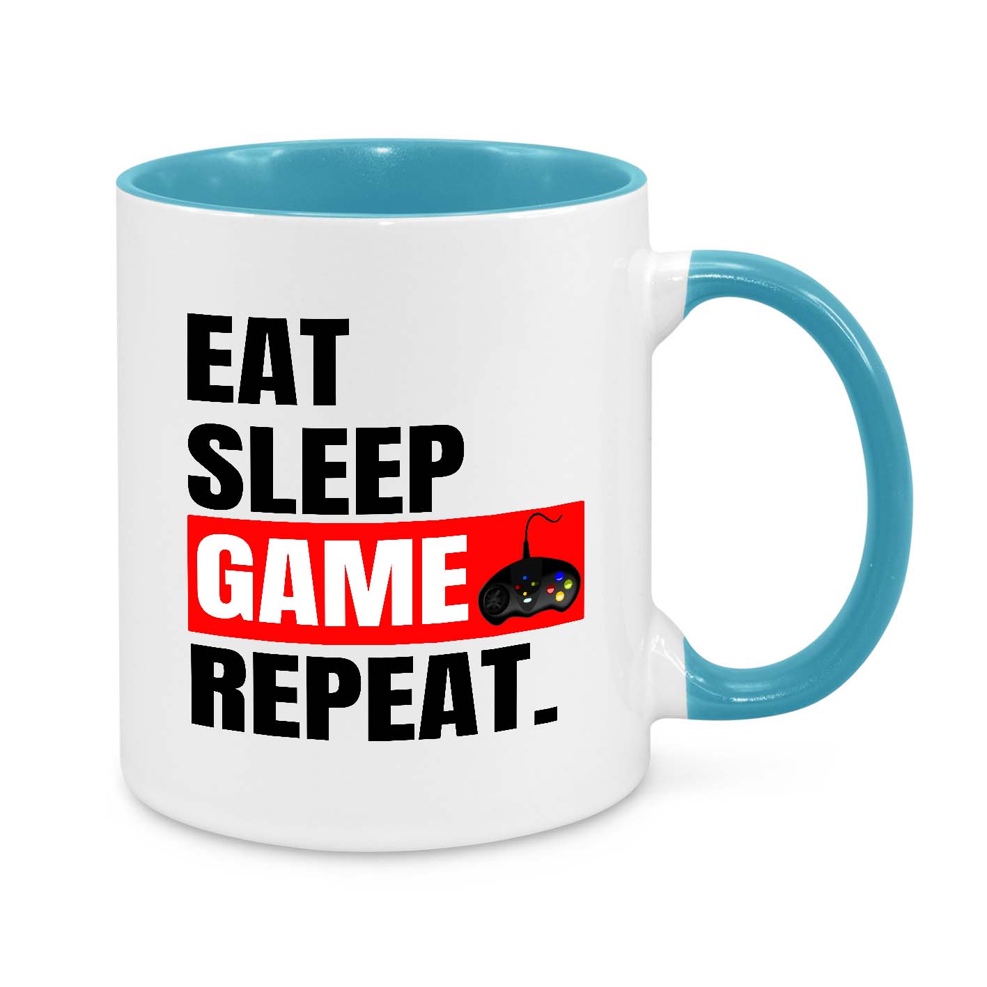 Eat Sleep Game Repeat Gamer Mug – The Perfect Coffee Cup for Gaming Addicts