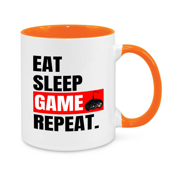 Eat Sleep Game Repeat Gamer Mug – The Perfect Coffee Cup for Gaming Addicts