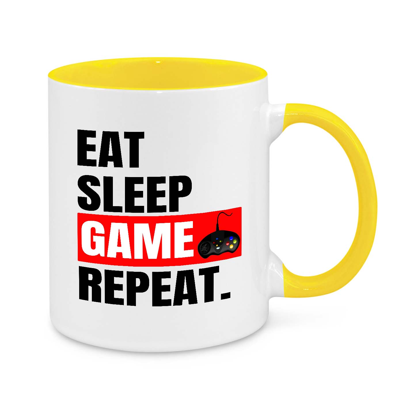 Eat Sleep Game Repeat Gamer Mug – The Perfect Coffee Cup for Gaming Addicts