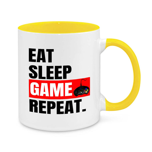 Eat Sleep Game Repeat Gamer Mug – The Perfect Coffee Cup for Gaming Addicts