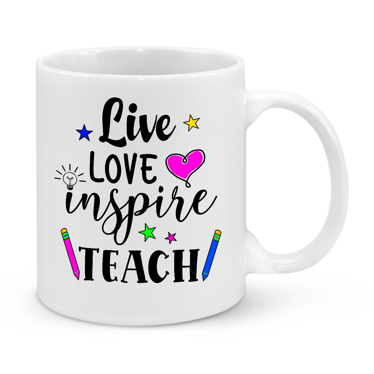Live Love Inspire Teach Novelty Mug