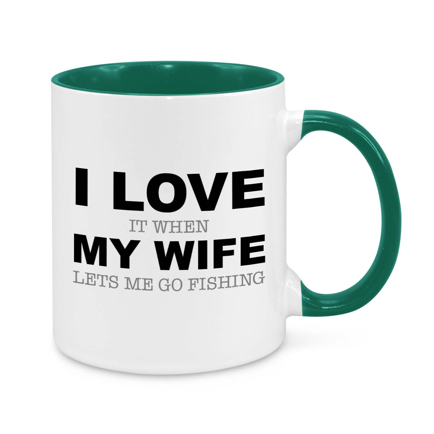 Funny Fishing Coffee Mug for Men - I Love It When My Wife Lets Me Go Fishing - Gift for Husband