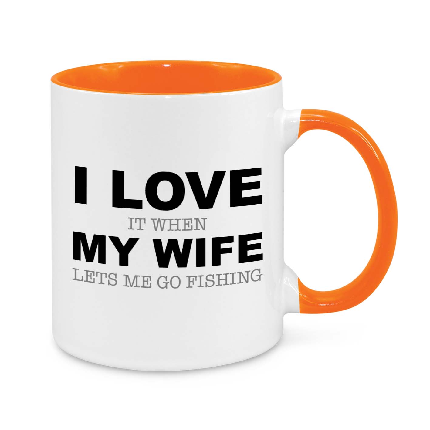 Funny Fishing Coffee Mug for Men - I Love It When My Wife Lets Me Go Fishing - Gift for Husband