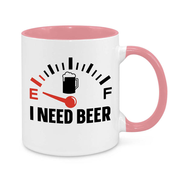 Funny Coffee Mug for Beer Lovers - Fuel Gauge Empty Design - Unique Gift for Men
