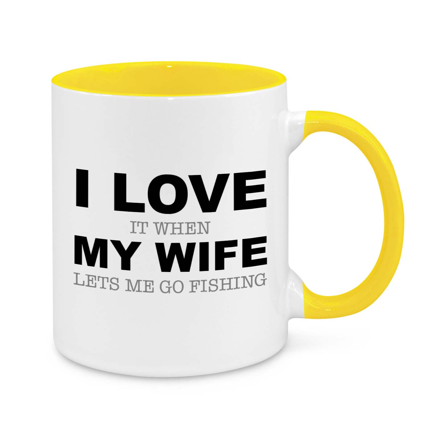 Funny Fishing Coffee Mug for Men - I Love It When My Wife Lets Me Go Fishing - Gift for Husband